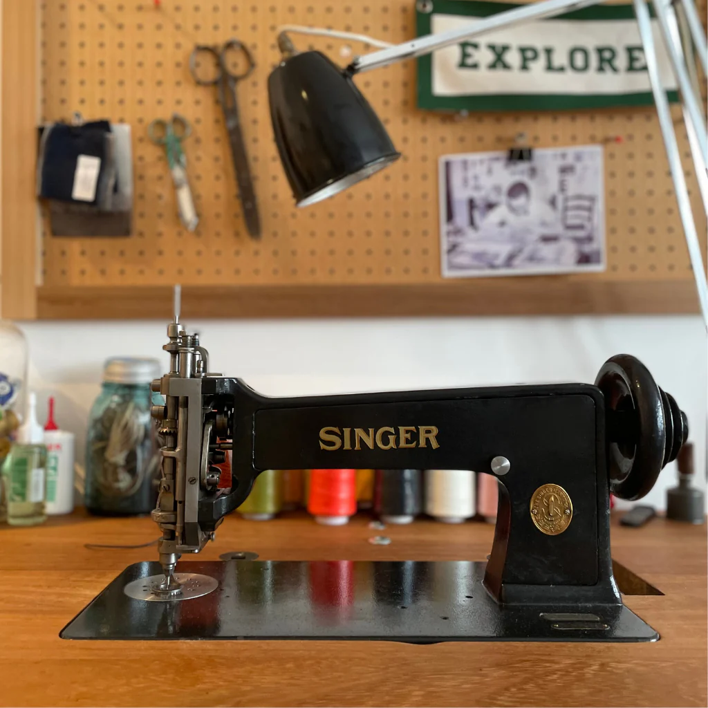 Singer sewing machine at Pineandbear studio