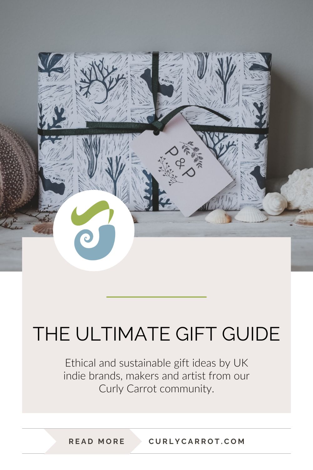 Sustainable Gift Guide by Curly Carrot Pinterest Marketing