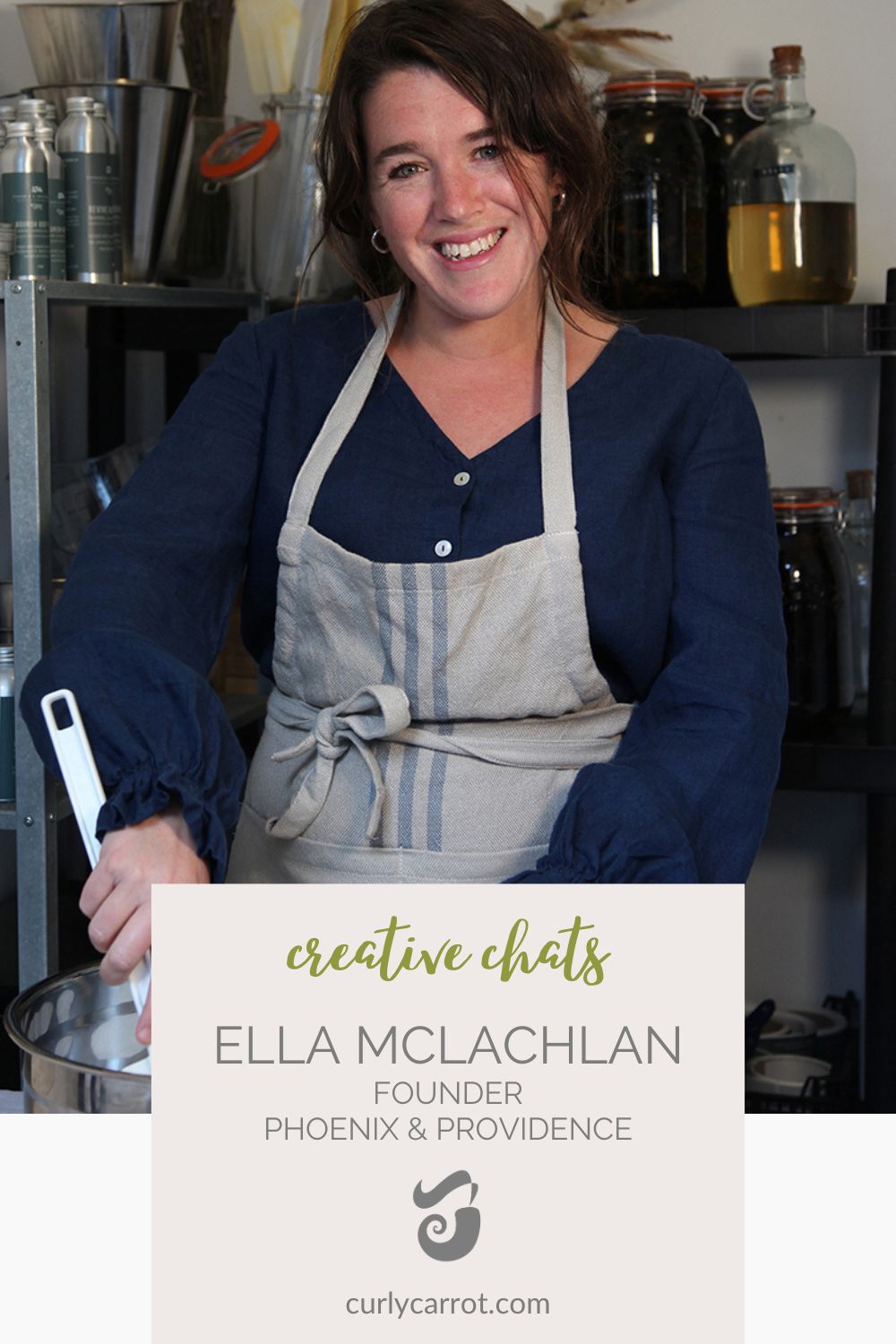 Creative Chats Ella Mclachlan, founder of Phoenix & Providence - with Curly Carrot Pinterest Marketing.