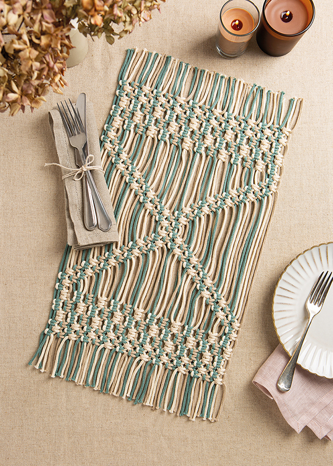 Mindful Macrame, Placemat by Isabella Strambio