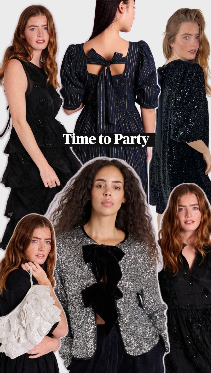 Pinterest Collage for a sustainable fashion brand - Mutha.Hood Party Outfit collection